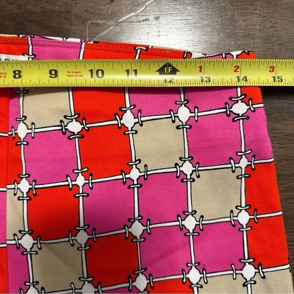 Trina Turk Lahaina Cropped Geometric Multicolor Pants Size 4 Stretch Vacation - Picture 7 of 10